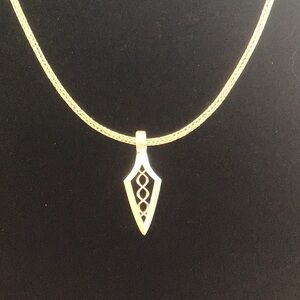 925 Viking Knit Necklace with Helix Design Arrowhead pendant